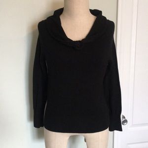 3/4 Sleeve Black Sweater